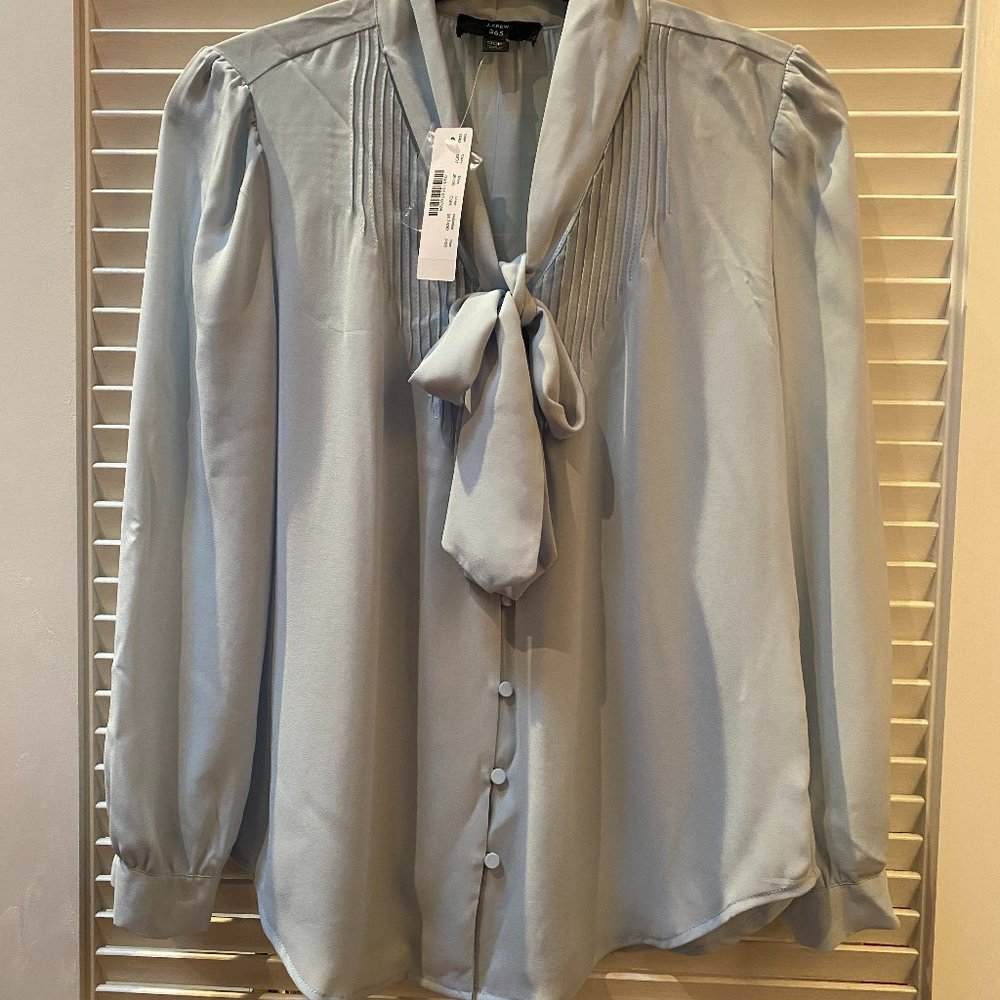 J. Crew Drapey Tie-Neck Top